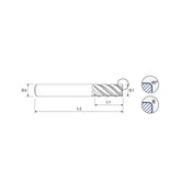 Carbide 5 Flute Extended Length  TitaNox-POWER End Mills Chamfer GMG24, GMG26 Series /Corner Radius GMG28, GMG30Series - Big-tools Industrial Supply Tools for Metal Cutting